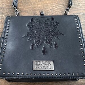 BlackCraft Black Embossed Crossbody Bag